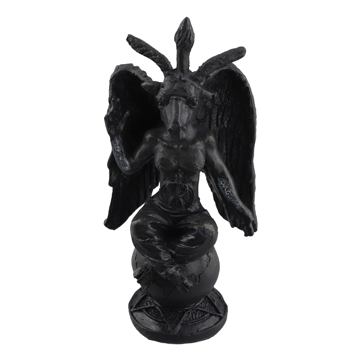 Resin ornamentsSatanic Idol Baphomet Sculpture Meditation Magic Wing Goat Statue Resin Crafts Religious Ornaments