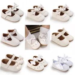 Cute Baby Girl Princess Shoes PU Leather Soft Anti slip Baby Shoes 0-18M First Walking Shoe