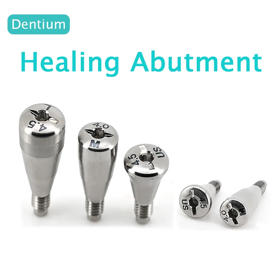 10Pcs Set Healing Abutment Compatible With Dentium Implants Titanium Dental Lab Materials Professional Clinic Implant Components