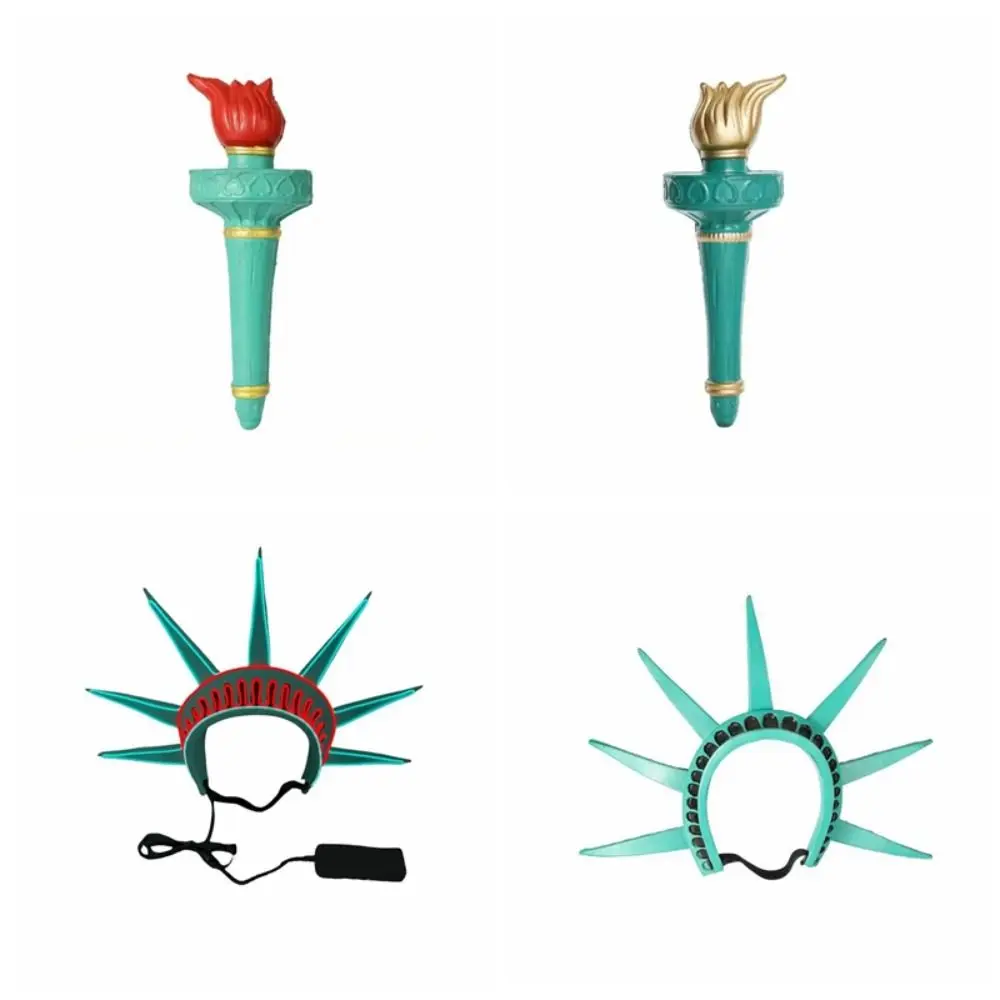 Statue de liberté lumineuse, bandeau, torche, accessoire de Costume, accessoires de Statue de la liberté, accessoire de photographie de fête de mascarade