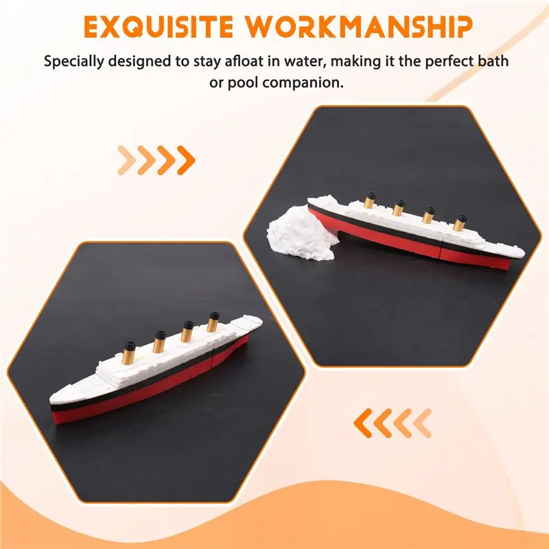 Realistic Split in Half Titanic Bath Toy and Pool Toy, Titanic Topper, Historically Accurate Breakable Titanic Boat