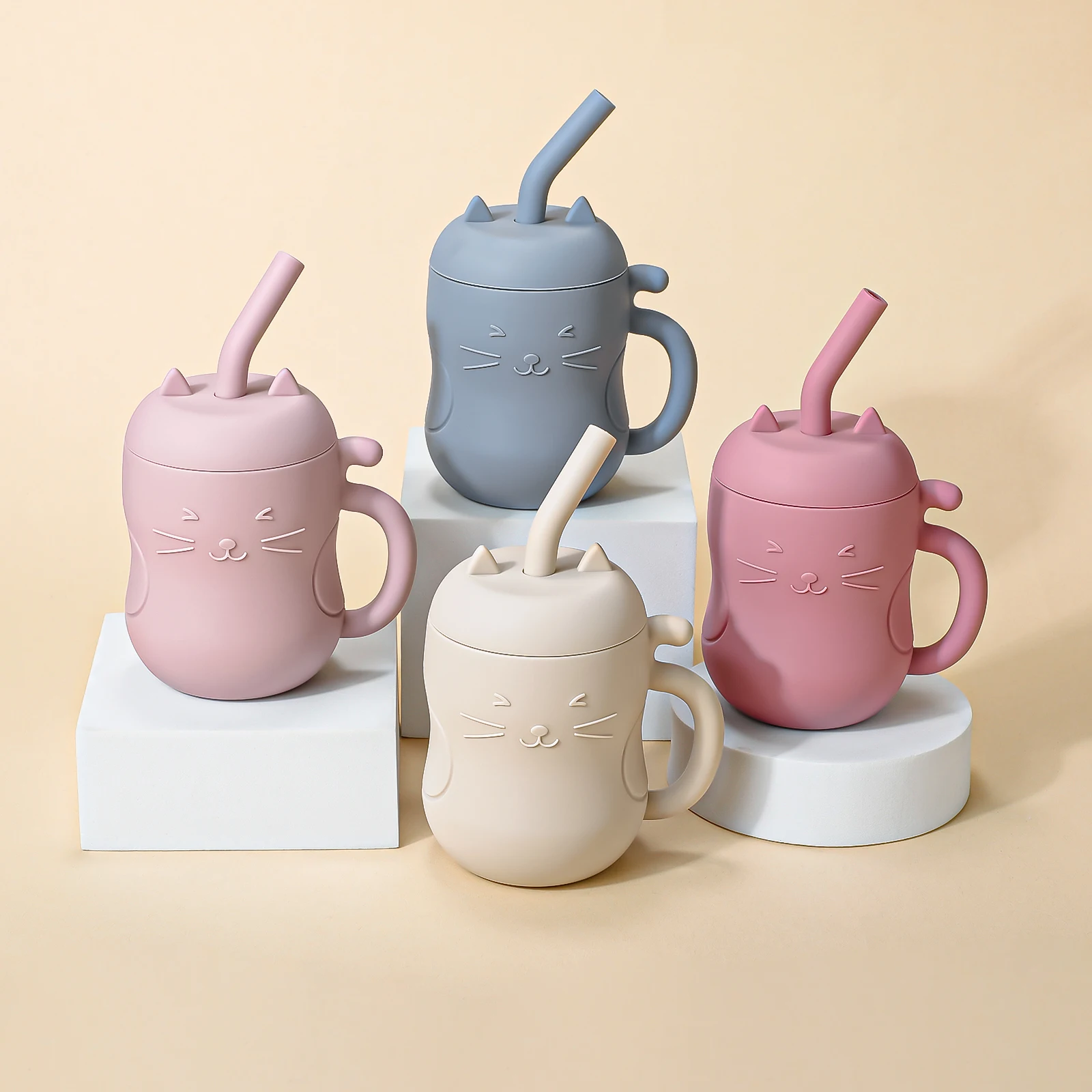 1pcs Kindvoeding Siliconen Cups Voor Jonge Kinderen Draagbare Leren Hand Schacht Drinkwater Cups 150ml 5oz Kids spullen Geschenken