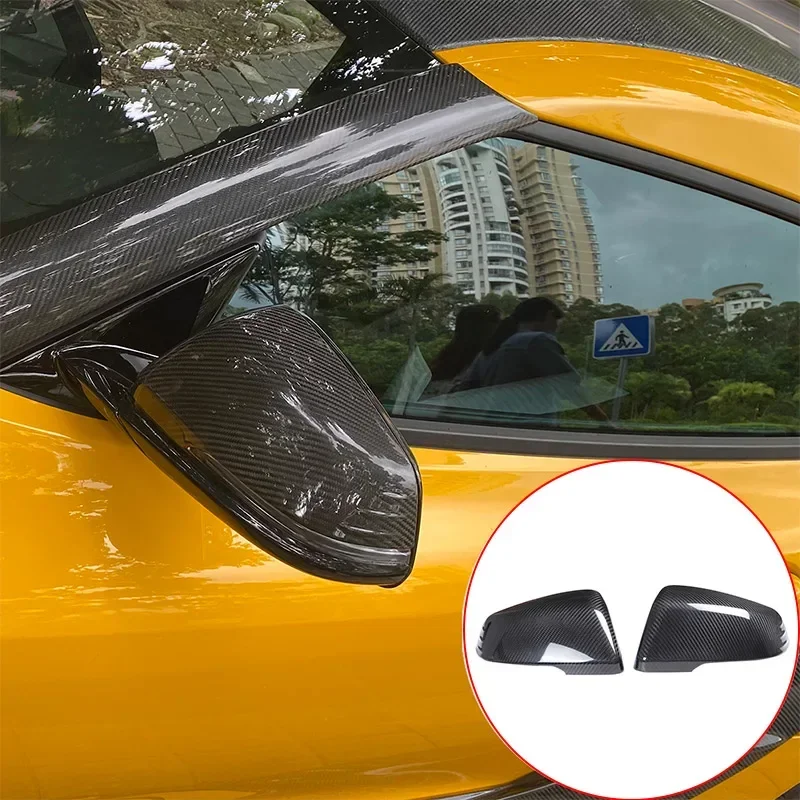 For 2019-2022 Toyota GR Supra A90 real carbon fiber car exterior mirror decoration cover sticker car interior fittings
