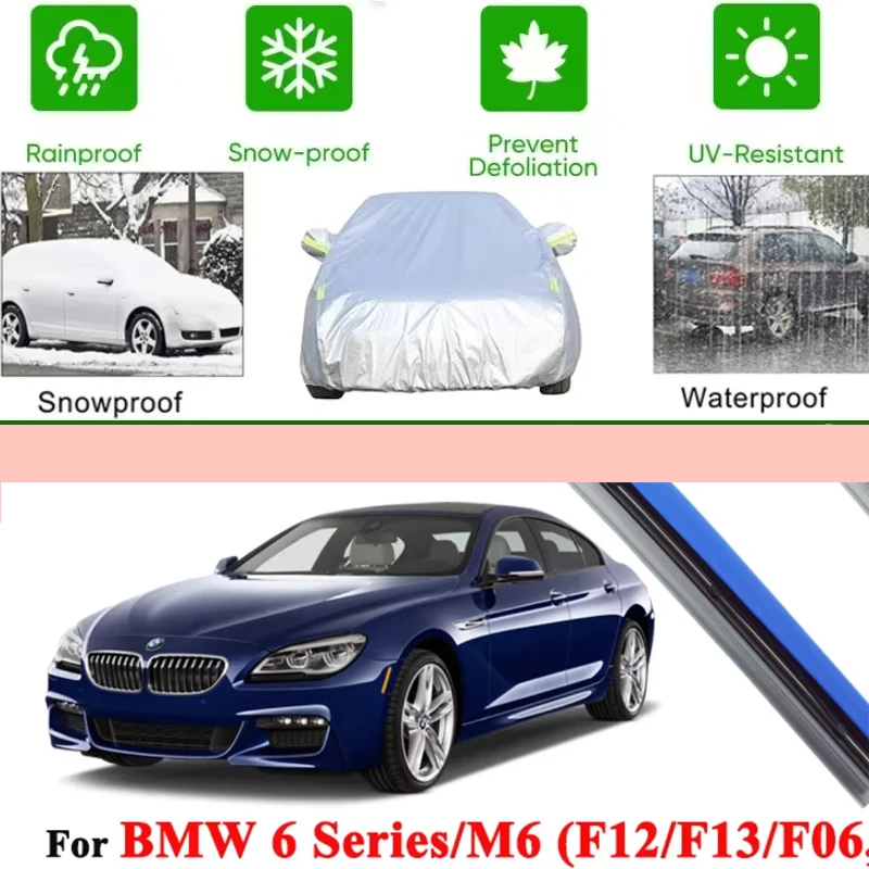 

For BMW 6 Series M6 F12 F13 F06 2010-2018 Full Car Covers Outdoor Sun Anti UV Rain Snow Dust Protection Oxford Cloth Accessories
