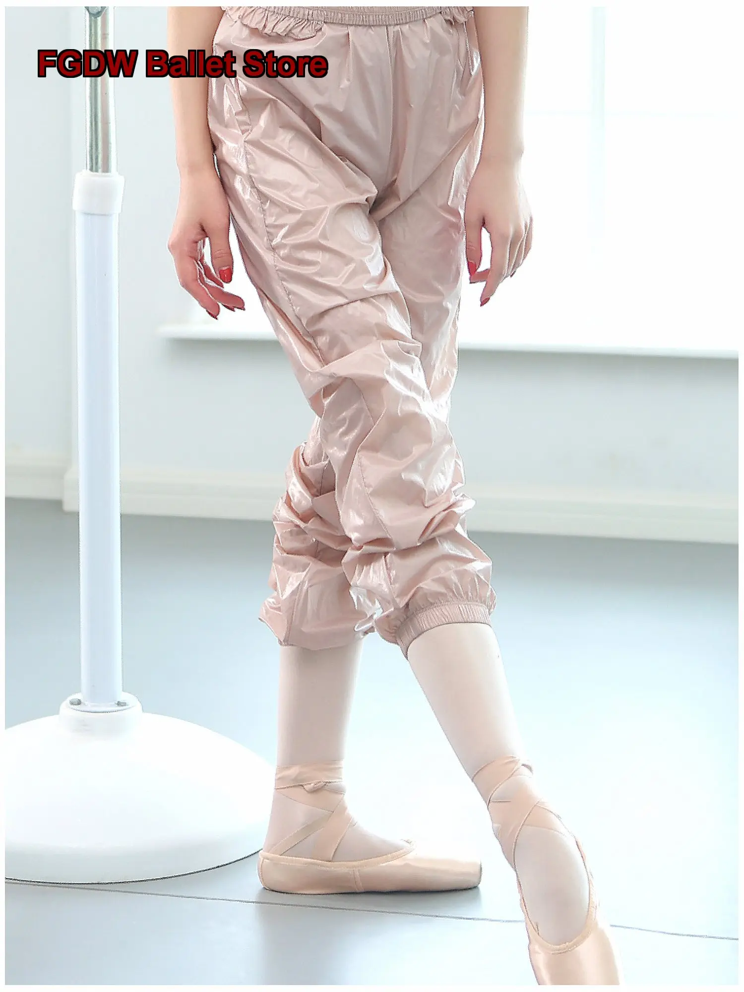 Women's Dance Warm-Up Pants High Waist Belly Control Sweat-Proof Fitness Slimming Pants Summer