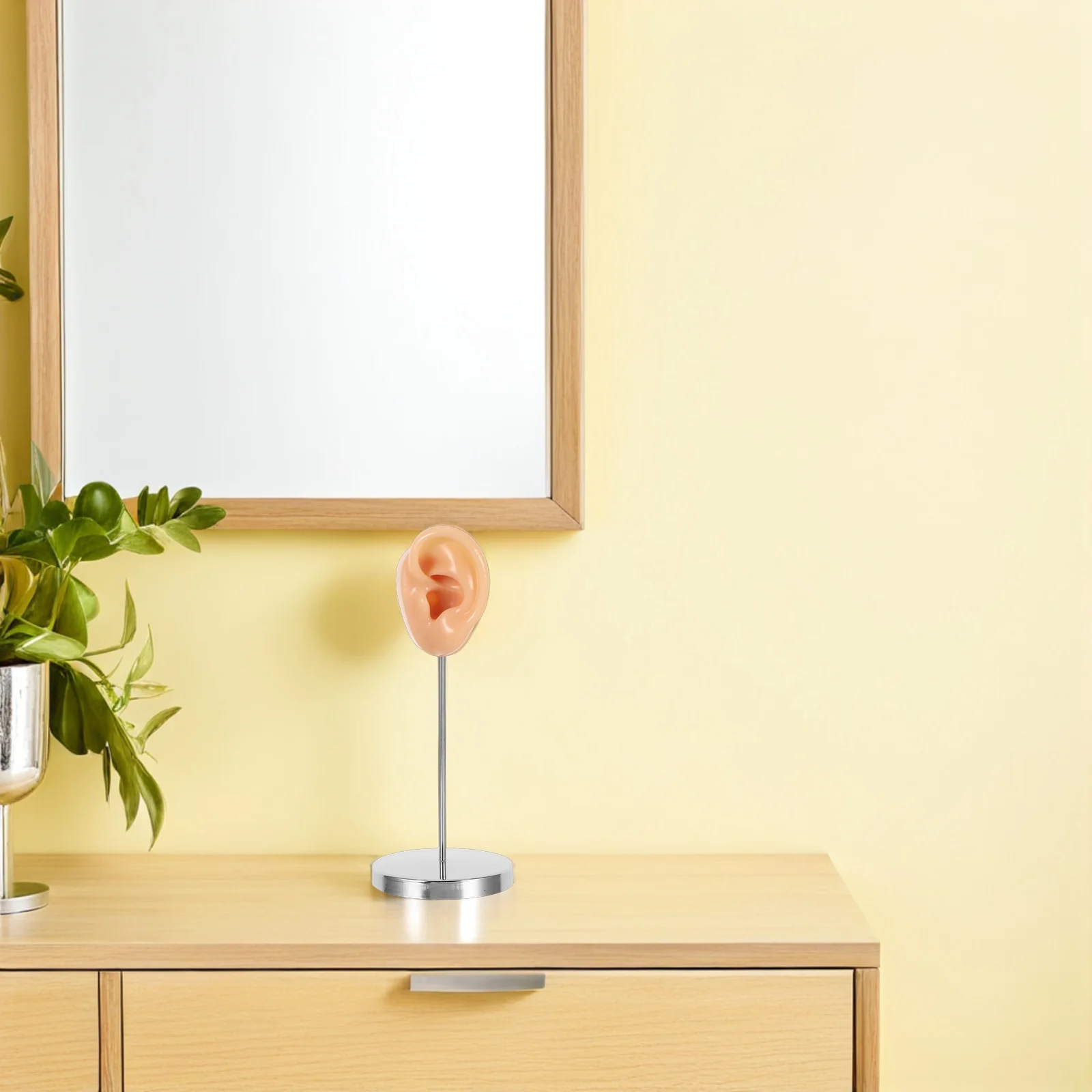 2 قطعة الأذن سيليكون عرض موقف الأذن على شكل مجوهرات المنظم قاعدة مستديرة حامل أقراط رف البائع عرض المجوهرات