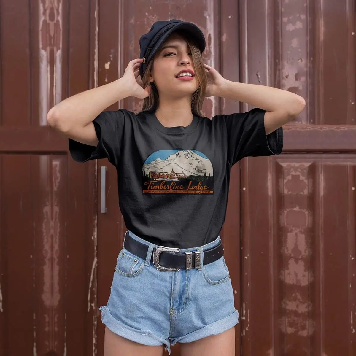 Timberline Cotton Lodge Shirt Vintage Unisex Travel Tee Decal Grafische T-shirts Top met korte mouwen voor tienermeisjes Jongens Veelkleurig