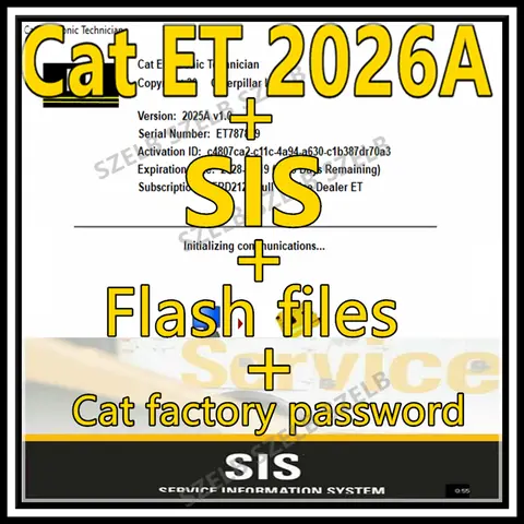 2026 Red Cat ET 2026A Diagnostic Program for Red Caterpillar Electronic Technician + 2021 SIS + ET Factory Password + Flash File
