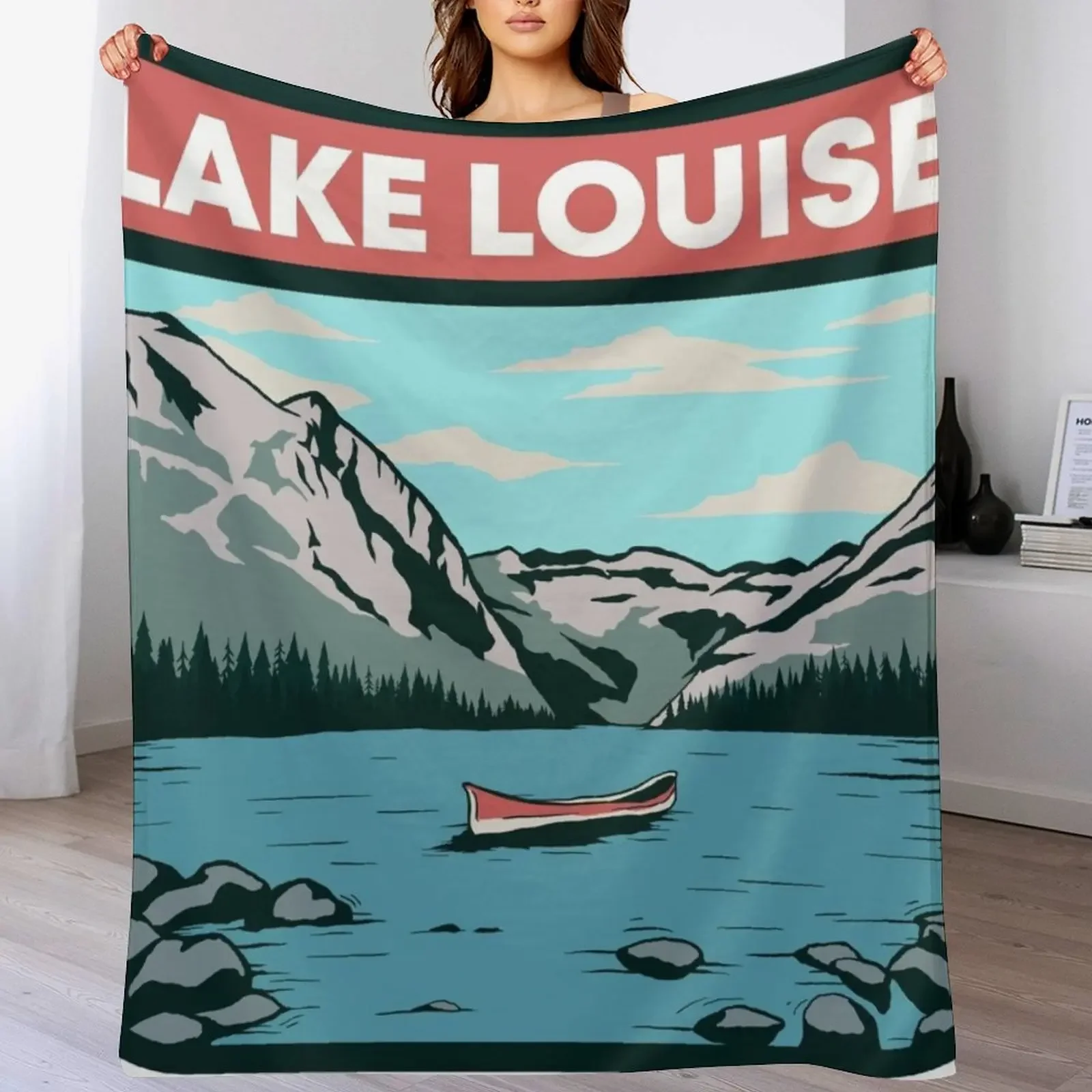 

New Lake Louise Banff National Park Throw Blanket Sofa Quilt Tourist Sleeping Bag Thin Blankets