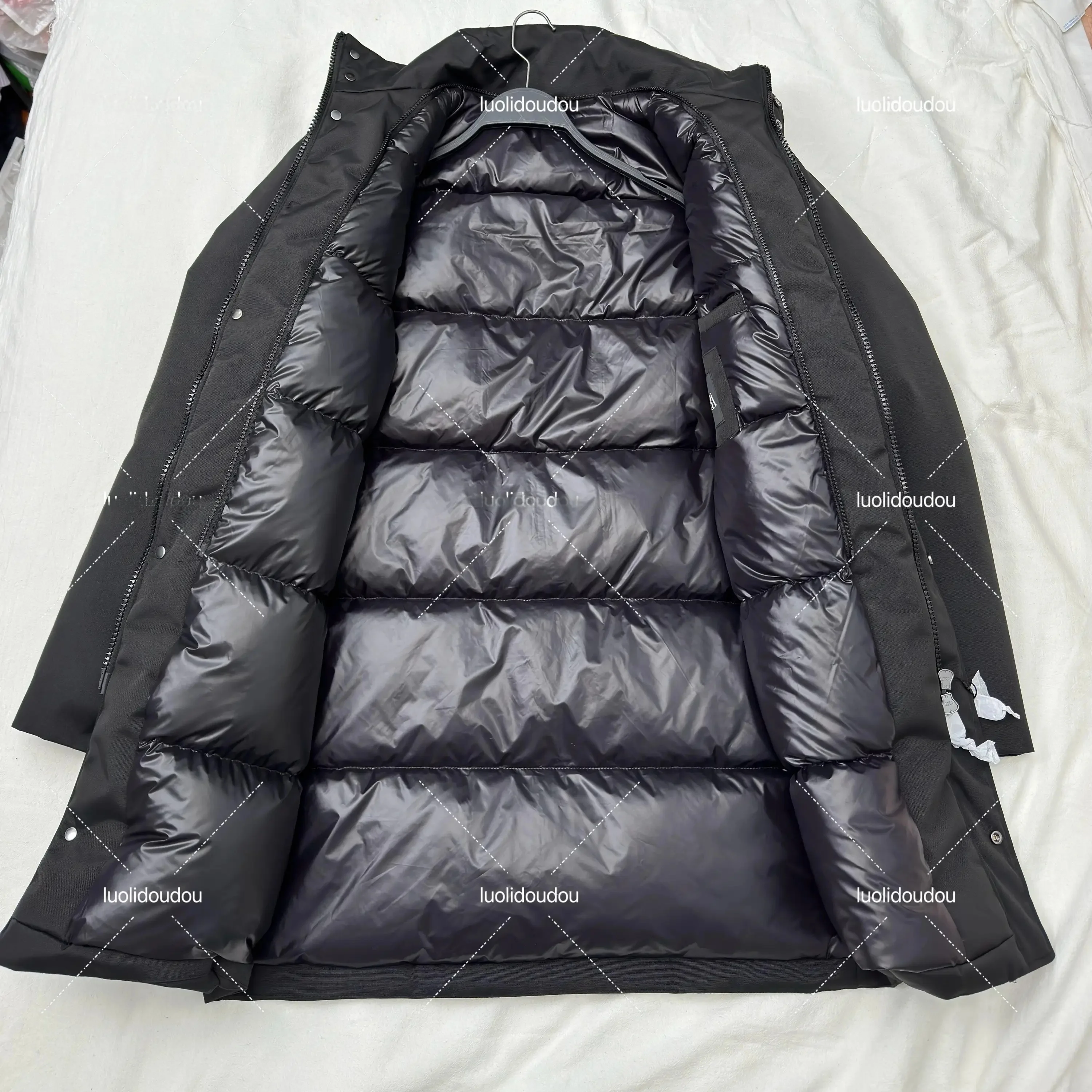 Thickened Hooded down Jacket Men's Fashion Urban Style Zipper Closure Standard Fit Casual Wear Nylon Cotton Blend Coat