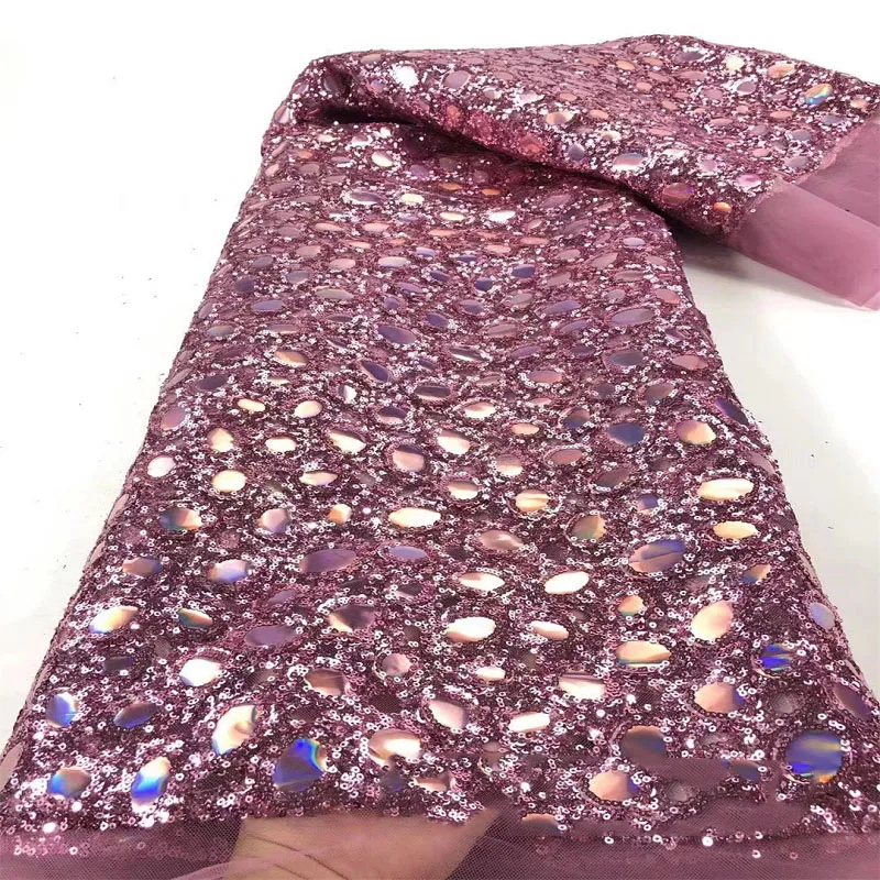 5Yards Black Net Mesh Large Multi Color Ankara Sequin Fabric Lace French Pink Extra Large Champagne Sequin Fabric