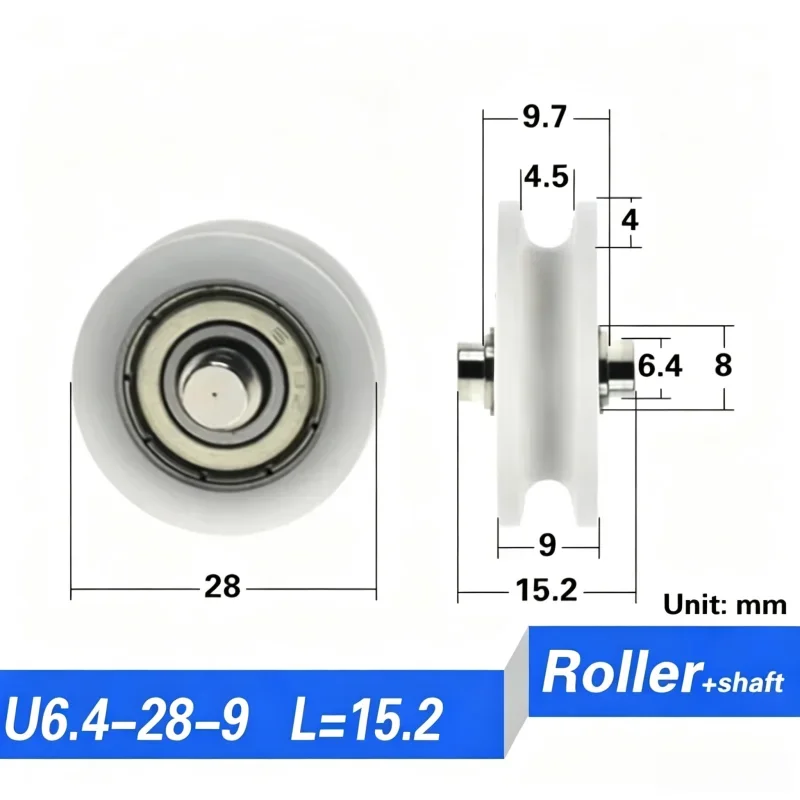 20 Stück 626 625 604 POM V-Nut-Typ mit Welle, Fenster-Tür-Schieberad, Rollenlager, ROLLENRAD 20/21/22/26mm, NICHT-STANDARDSIZE – Detail 6