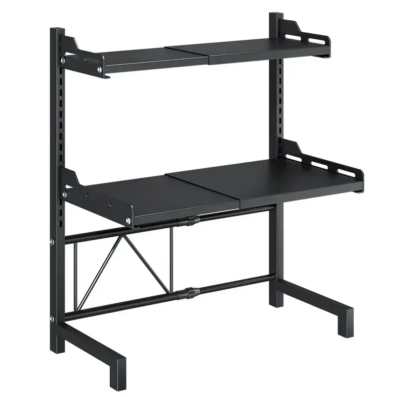 

Long - lastingScalable Kitchen Storage Rack Microwave Stove Storage Rack Household Adjustable Storage Shelf Toptable Floor Seas