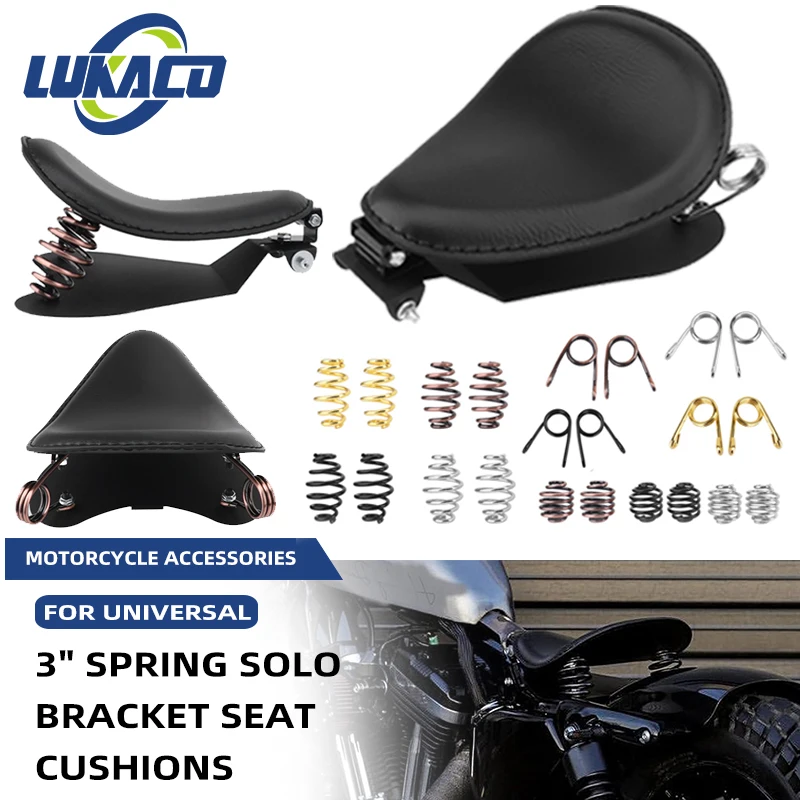 

Universal Moto Bobber Motorcycle Solo Seat Chopper Saddle Vintage PU Cushion For Harley Sportster Softail For Honda For Yamaha