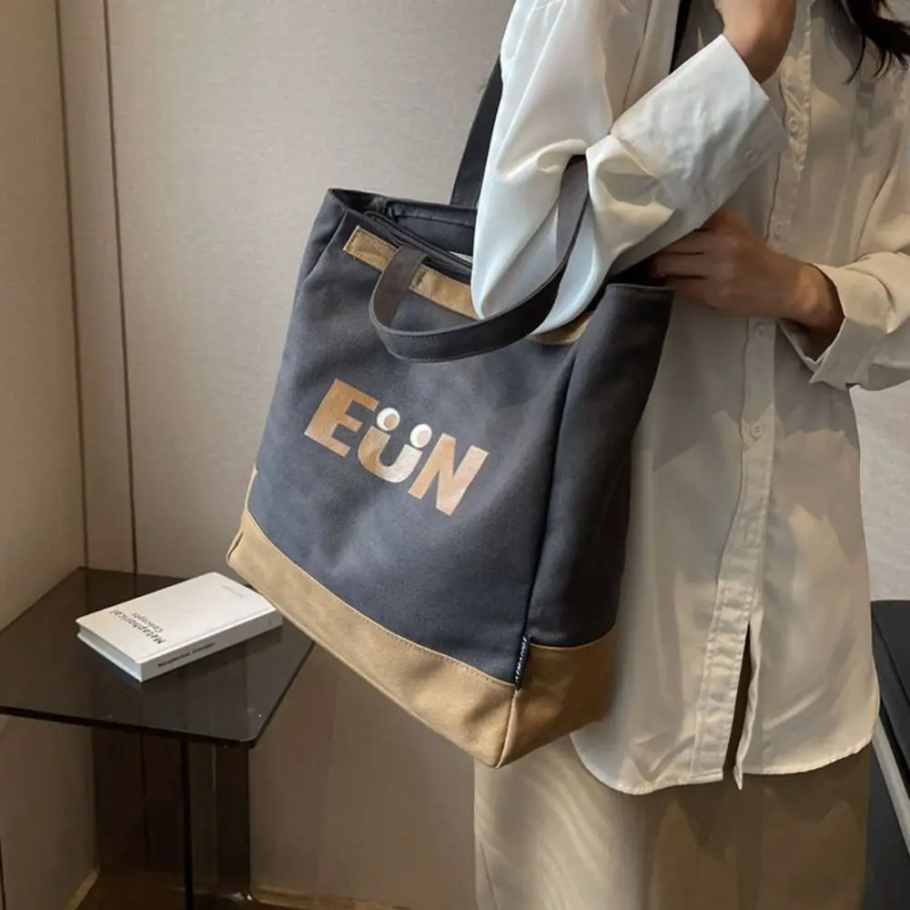 

Underarm Bag Large-capacity Canvas Tote Bag Cross-body Casual School Bag Korean Version Versatile Messenger Bag School