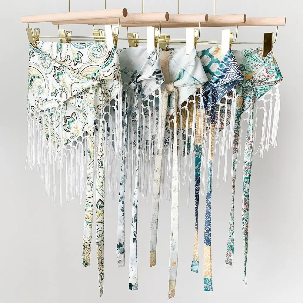 

Fashion Tassels Fringe Waist Belt Exquisite Embroidery Dance Hip Scarf Retro Ethnic Triangle Waistband Dress Jeans Decor