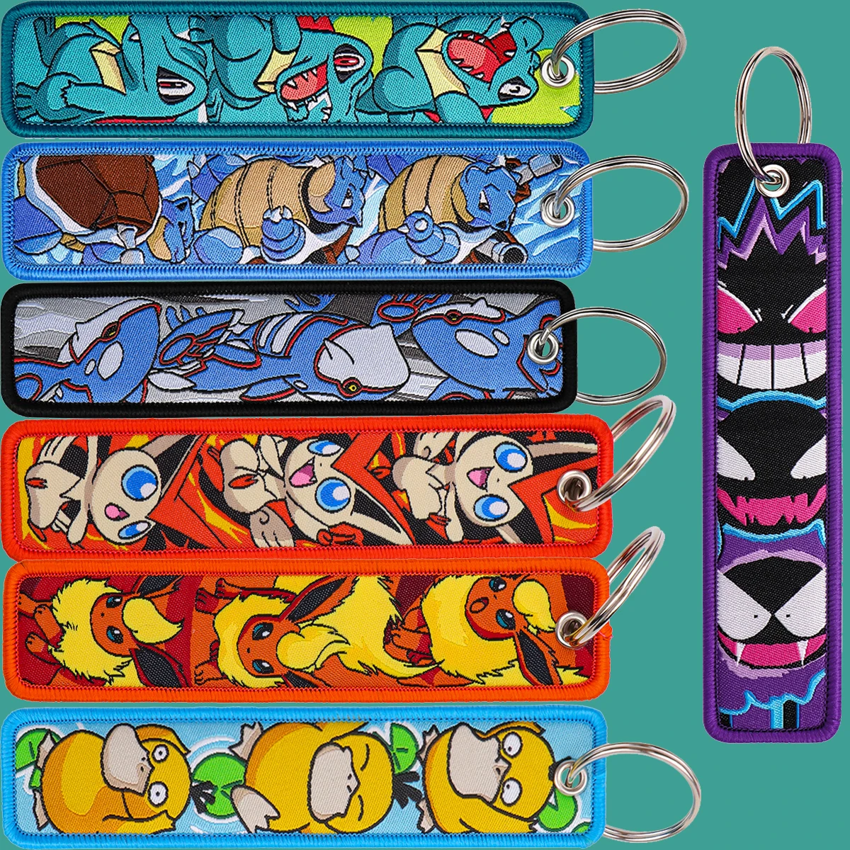 

Kawaii Japanese Elf Anime Embroidery Key Fobs Key Tag Motorcycles Cars Backpack Chaveiro Keychain Fashion Keyring Friends Gifts
