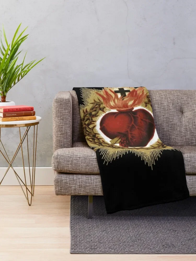 Sacred Heart of Jesus Catholic Throw Blanket Giant Sofa Heavy Blankets For Sofas Baby Blankets