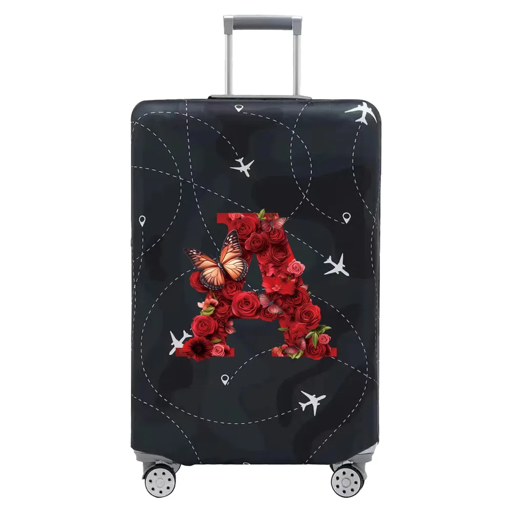 Luggage Compartment Protective Cover Wear Resistant Elastic Fabric Red Rose Series Dust Cover Durable Travel Case Cover