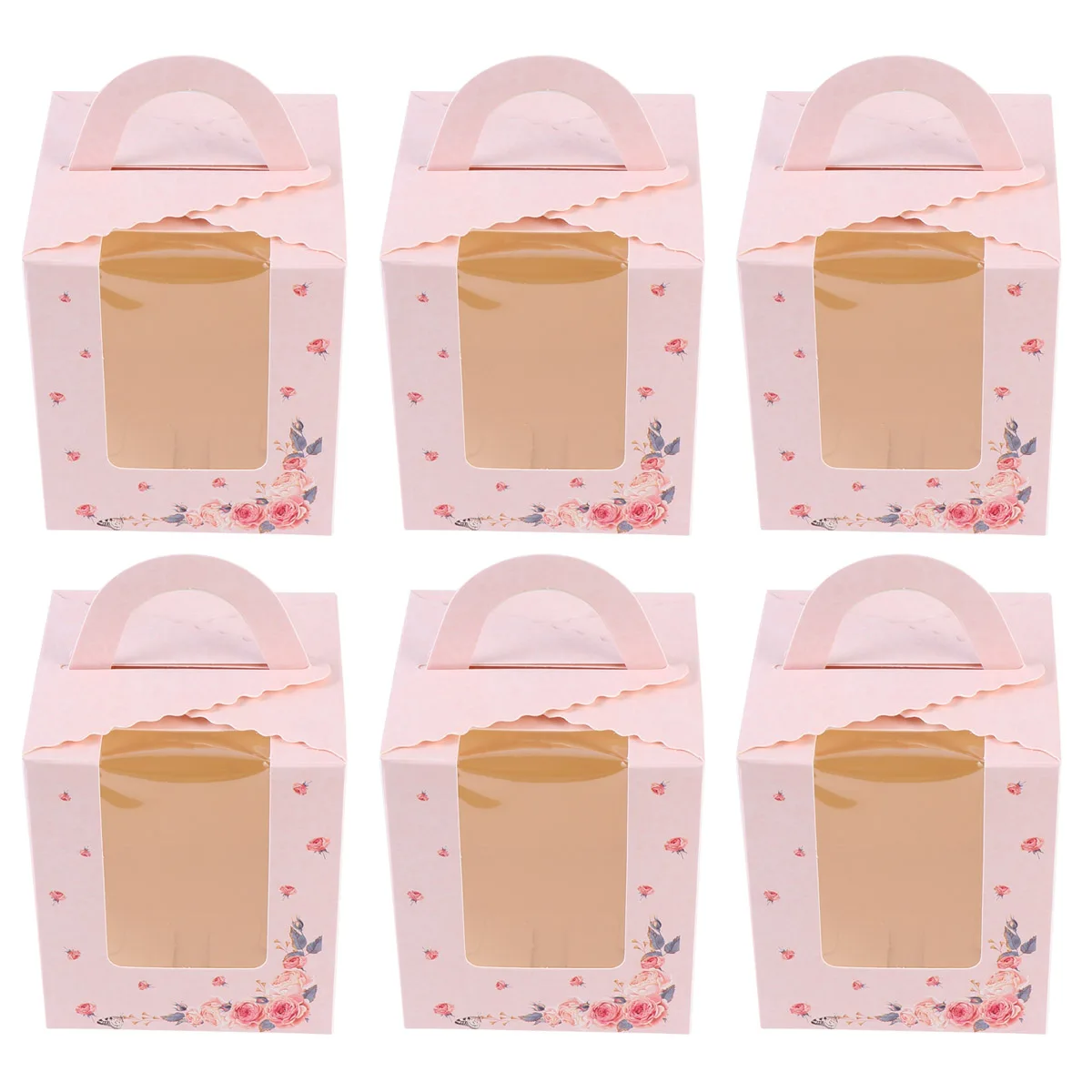 

50 Pcs Cake Box Baking Boxes Cupcake Container Backing Case Party Holder Candy Containers