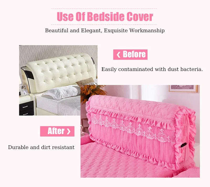 Korean Lace Bedside Cover Home Decor Bedding Comforter All Inclusive Headboard Cover Princess Thickened Cotton Bed Spreads