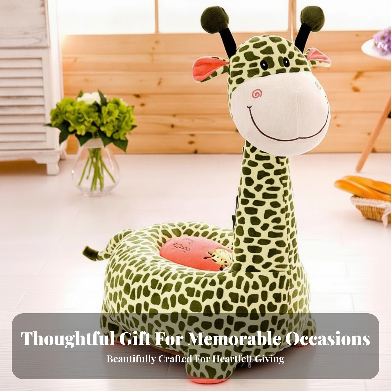 Soft Animal Chair Crystal-Soft Children's Soft Seat Stuffed Chair PP Cotton Backrest