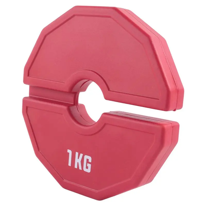 A99I-1 Pc Gym Micro Plates Dumbbell Fractional Weight Plate Rubber Fractional Weight Plates Add-On Change Red 1KG