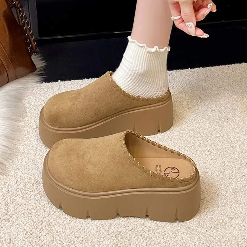 

Platform Women Mules Shoes Wedges Slippers Elegant 2025 Trend New Fashion Summer Sandals Casual Slingback Sneakers Woman Zapatos