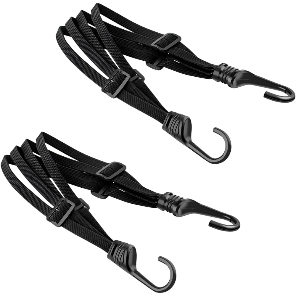 2PCS Motorcycle Helmet Rope, High Retractable Elastic Rope Strap Heavy Duty Tie Downs for Dirtbike Motorbike Helmet Luggage