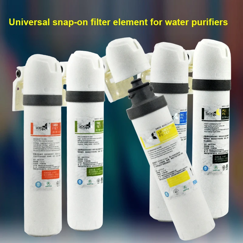 10 Inch Quick Connect Snap-on RO Water Filter Cartridges PP Sediment UDF CTO Carbon for Reverse Osmosis System Purifier