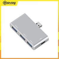 RYRA USB 3.0 Type C Hub 4 In 1 Multi -port Docking Station Splitter Mini Zinc Alloy USB 3.0 Hub High Speed Adapter For PC Laptop