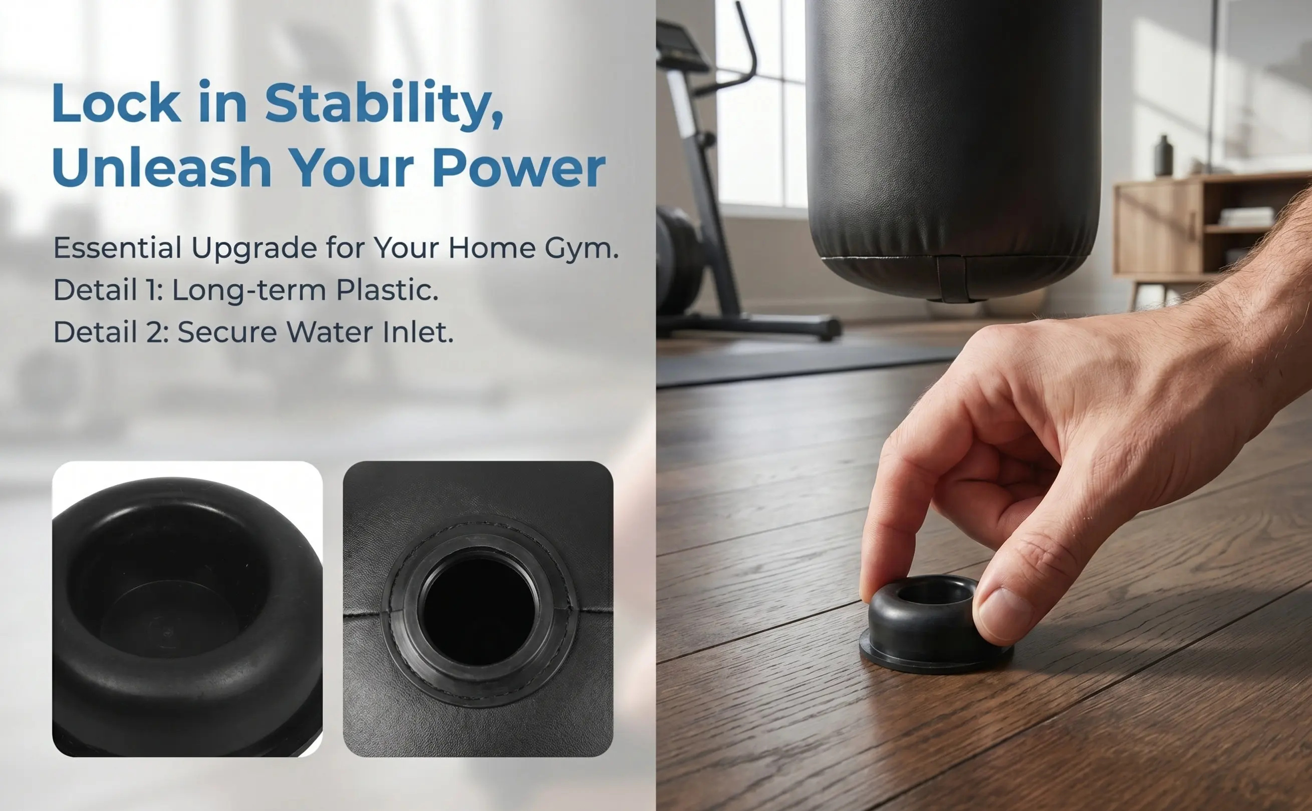Home Gym Gear - 3Pcs Heavy Bag Base Water Inlet