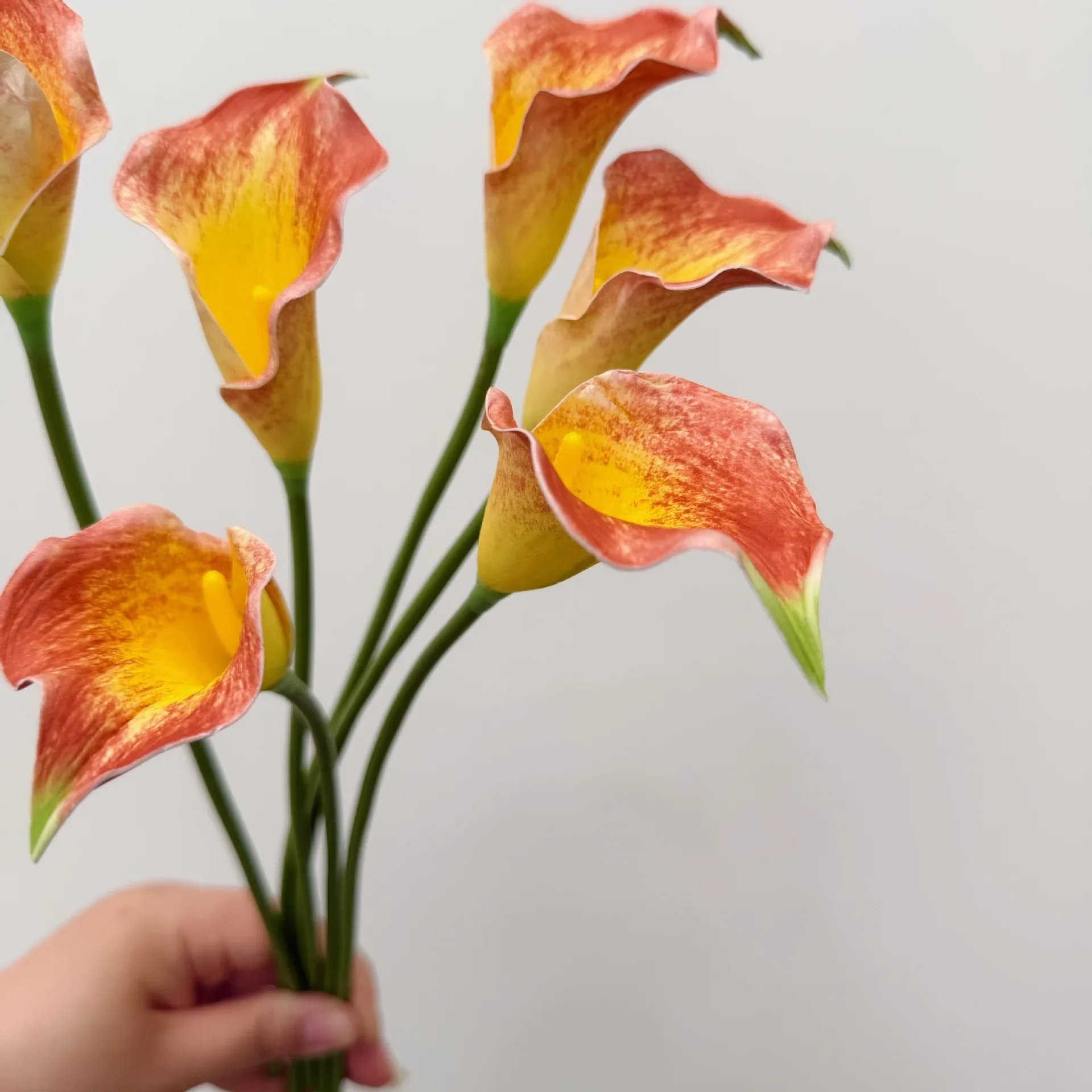 10 Stück Künstliche EVA-Kallablumen Hochzeitsdekoration Künstliche Kallablumen Brautstrauß Heimdekoration Zubehör Party Blumenarrangement – Detail 17