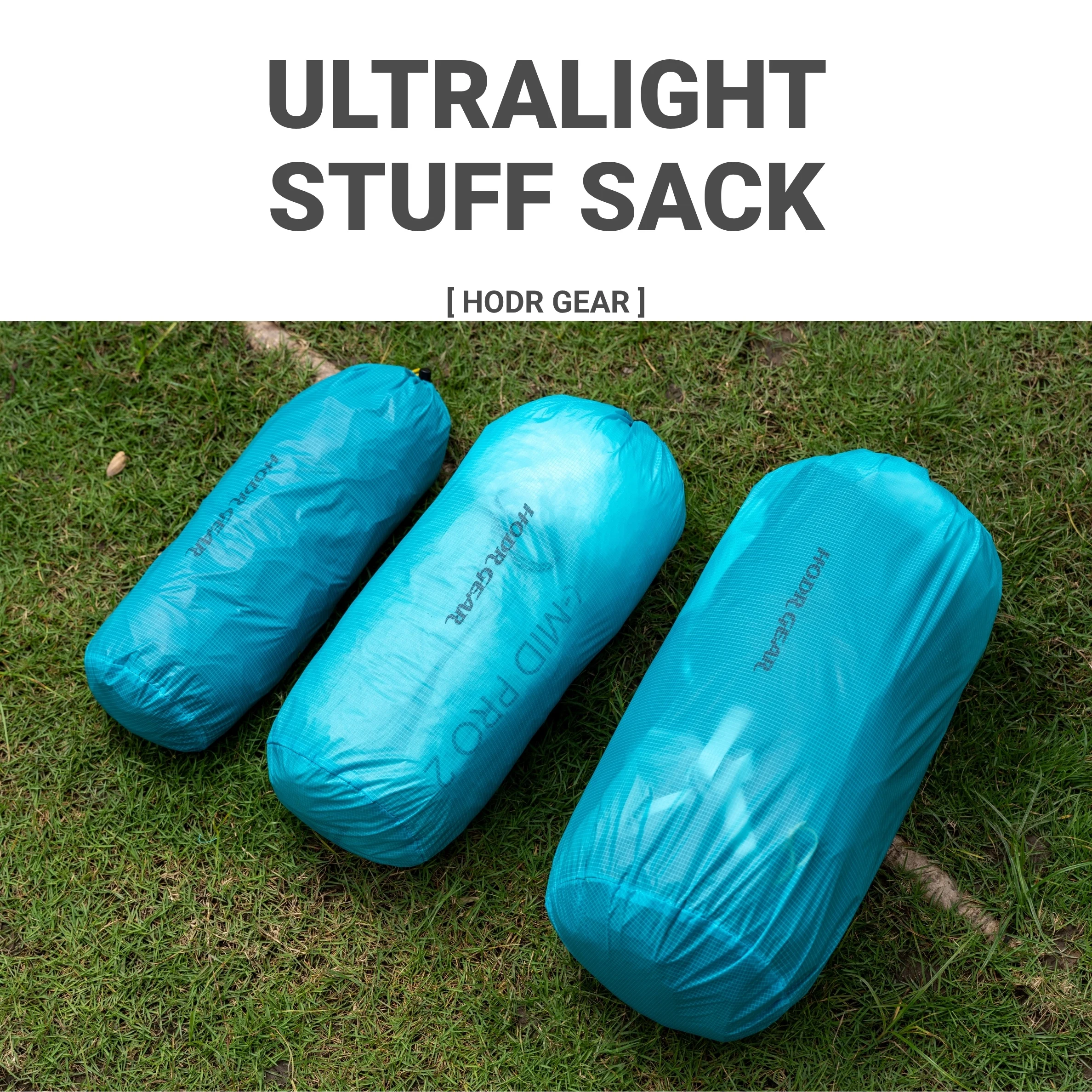 【HODR GEAR】Stuff Sack Ultra-SIL Ripstop Ultralight Water-Resistant Ditty Bags Drawstring for Traveling Hiking Backpacking