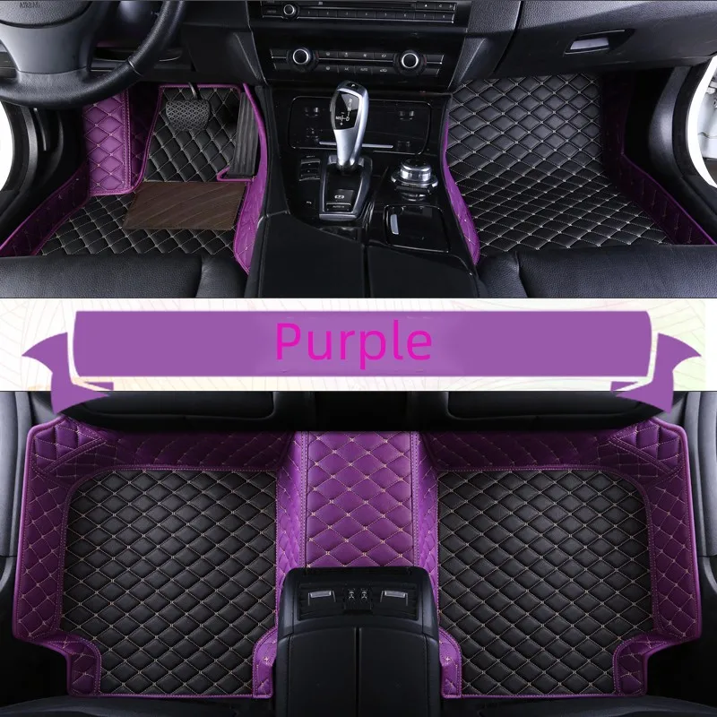 YUCKJU Two-Tone Custom Leather Car Mats For Rolls-Royce Ghost Phantom Accesories Automotive Carpet