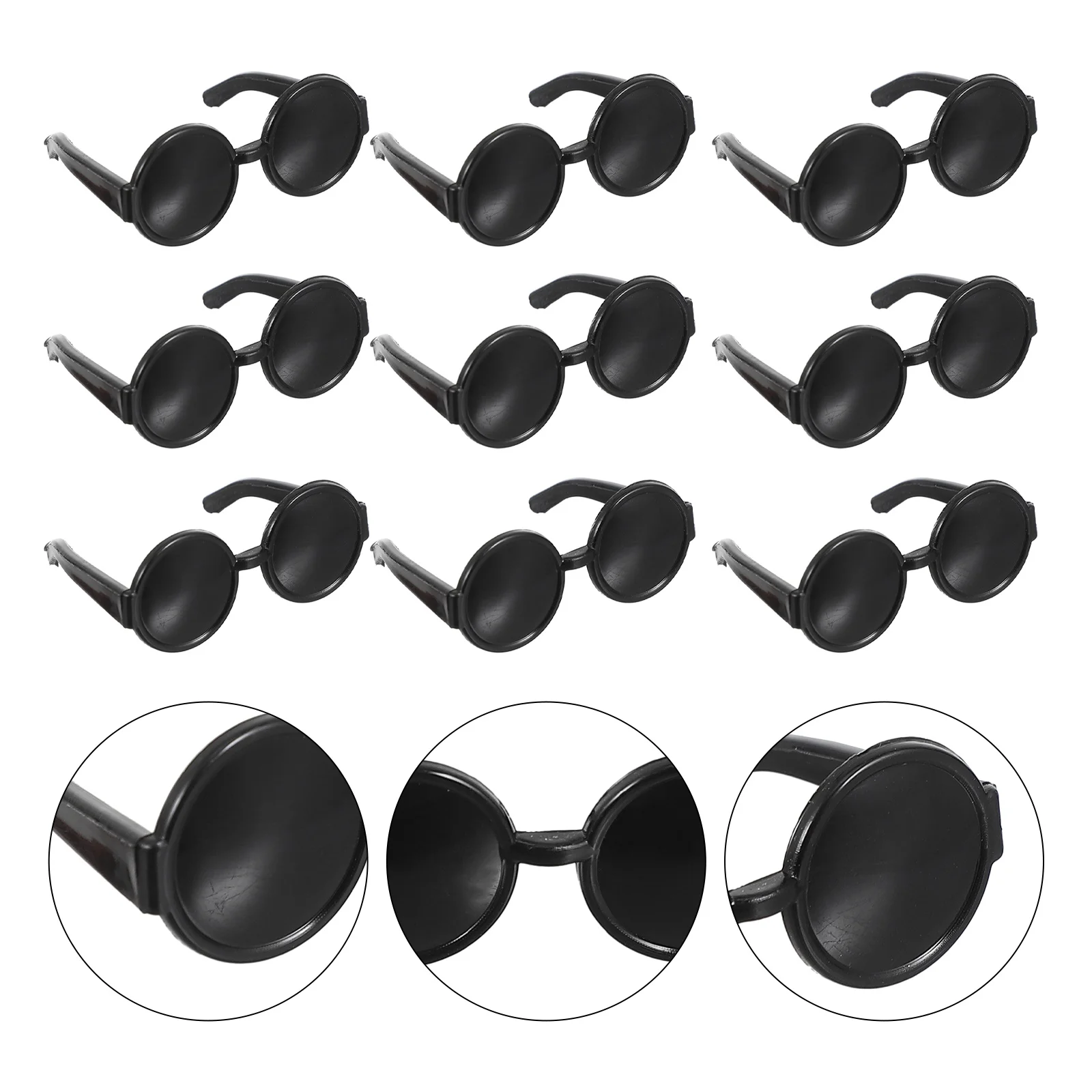 60 Pcs Sun Glasses Mini Sunglasses Accessories Dollhouse Micro Props Black Lovely Eyeglasses