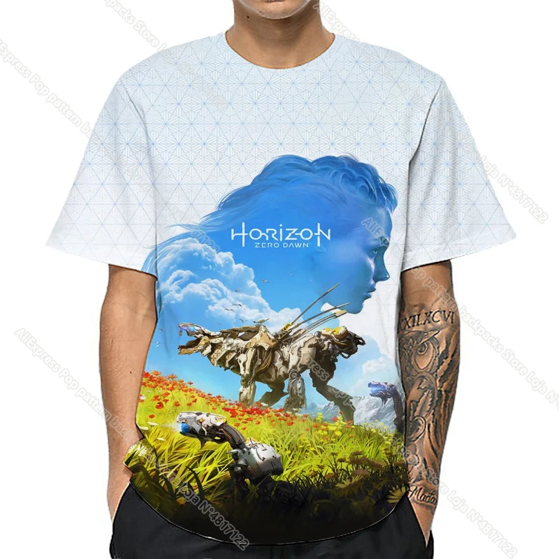 Horizon Forbidden West T Shirts Aloy Zero Dawn Summer Unisex Short Sleeves Men Women Harajuku Streetwear Tops Tee Shirts