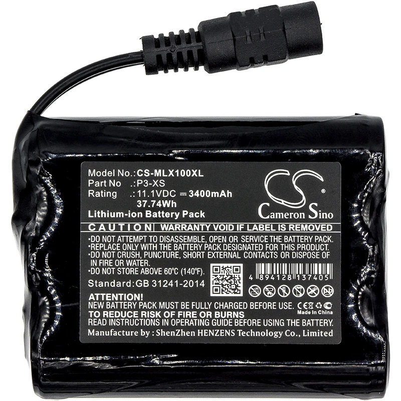 

Li-ion Equipment, Survey, Test Battery for Minelab, 11.1V, 3400mAh , Compatible Models: Sovereign XS