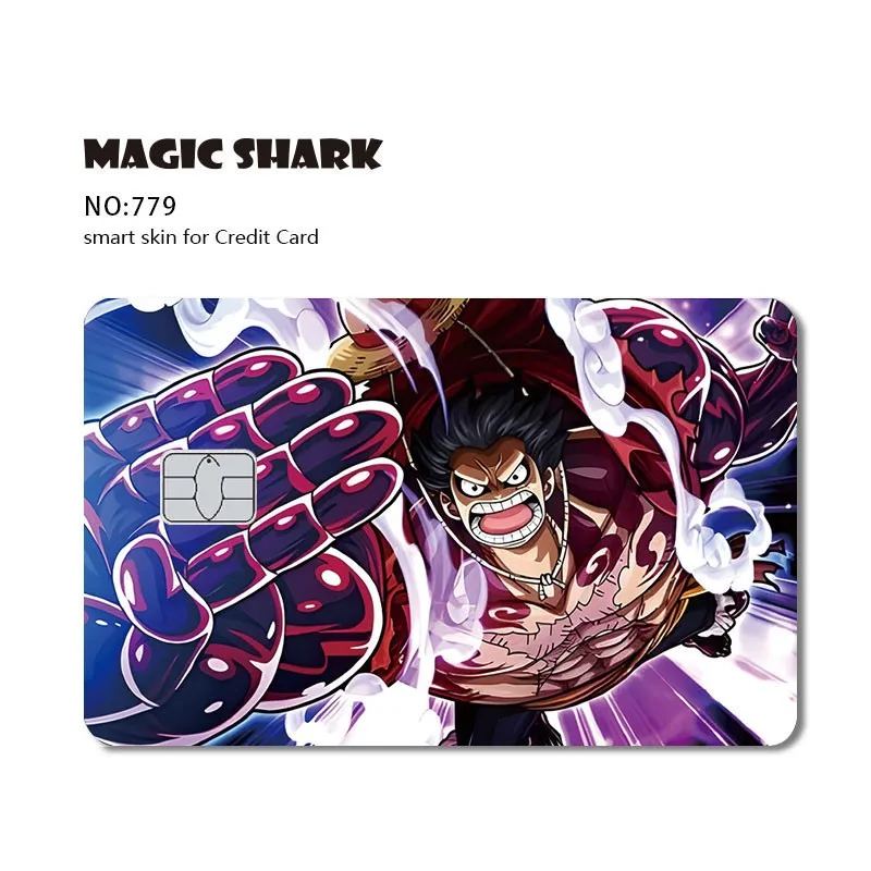 Demon Slayer One Piece Anime Game Dragon Ball Front Debit Creidt Card Film Cover Sticker Case for Small Large Chip No Chip