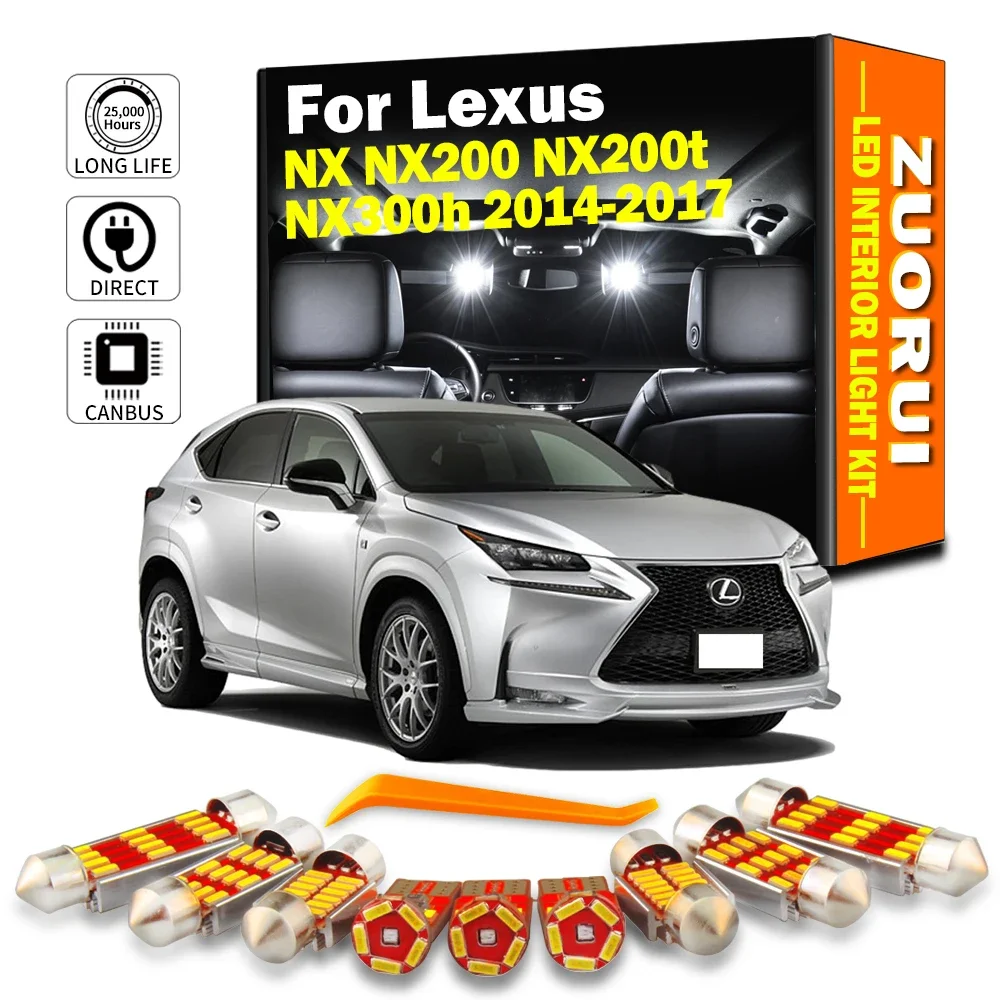 

8 шт., автомобильные лампы ZUORUI, для Lexus NX NX200 NX200t NX300h 2014 2015 2016