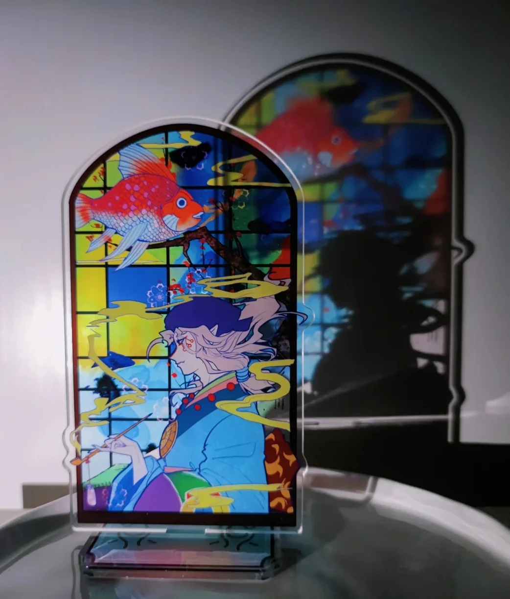 Kusuriuri Stained Window Acrylic Stand Figure Cute Room Decor Ornament Desk Display Mononoke Anime Goods Collection Friend Gift