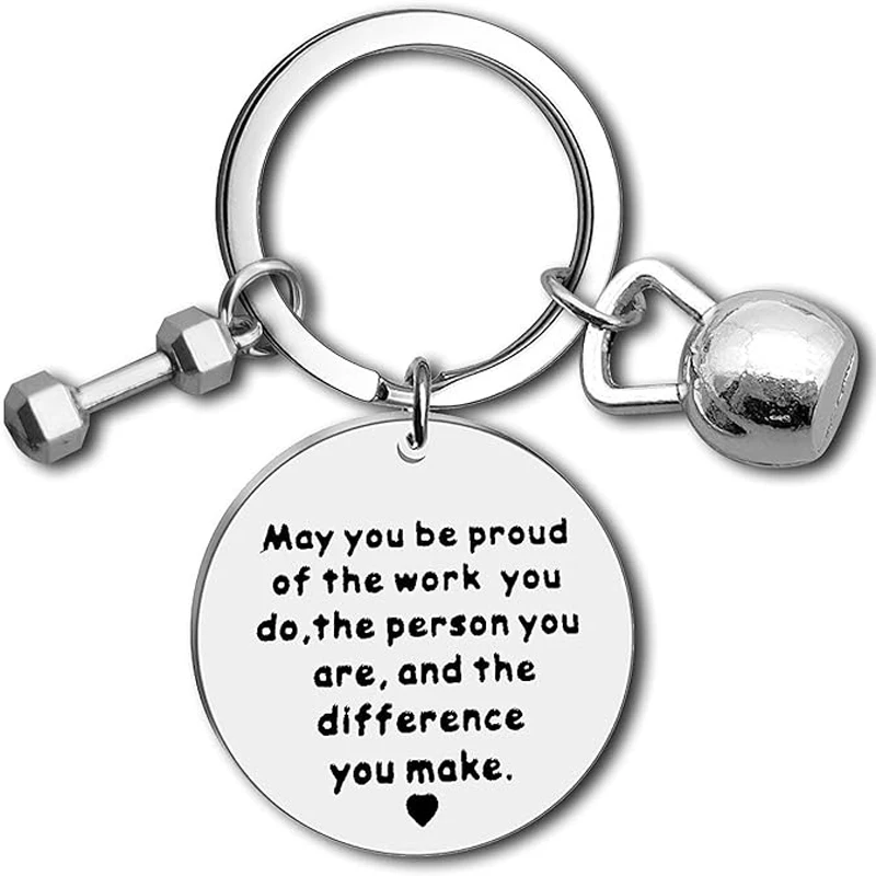 Fitness Instructor Gift Thank You Appreciation Keychain for Fitness Coach Workout Coach Appreciation Gifts