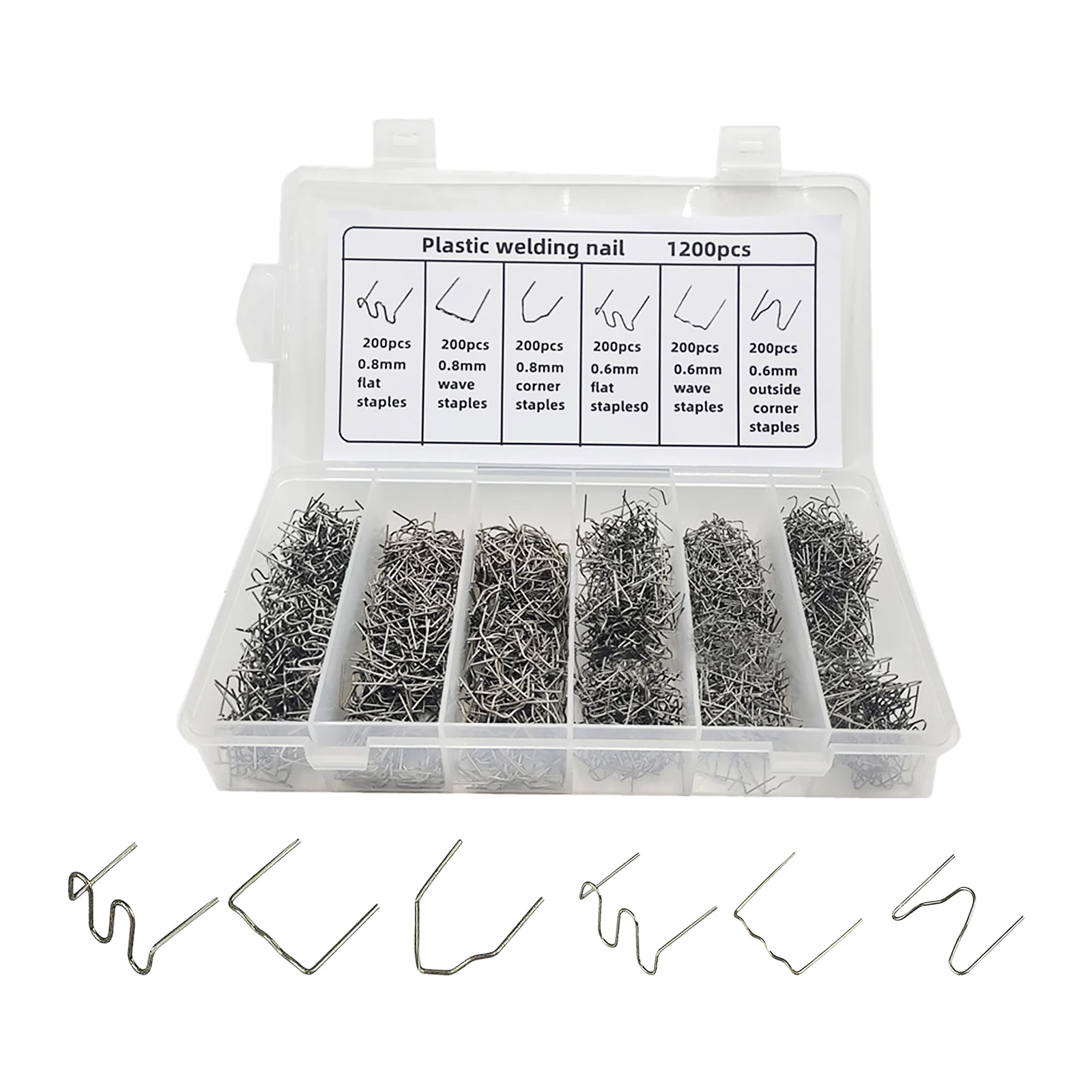 1200PCS Auto Plastic Repair Hot Staples for Car Bumper Plastic Welding Repairing