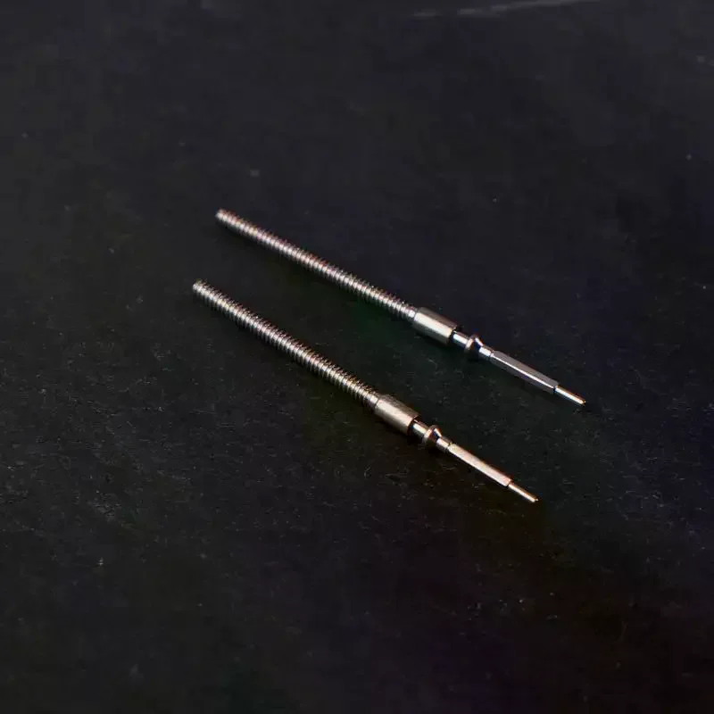2Pcs 3135 Winding Stem Movement Repair Tool 3135 Movement Winding Stem Steel Handle Rod Steel Stem Crown Metal Watch Stems