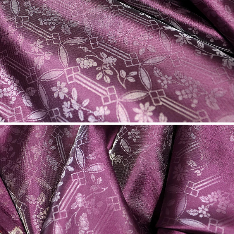 1 متر الراقية الجاكار النسيج الصغيرة الذهبي أوسمانثوس لوتس زهرة الديباج النسيج ل شيونغسام الحصان الوجه تنورة DIY بها بنفسك الخياطة