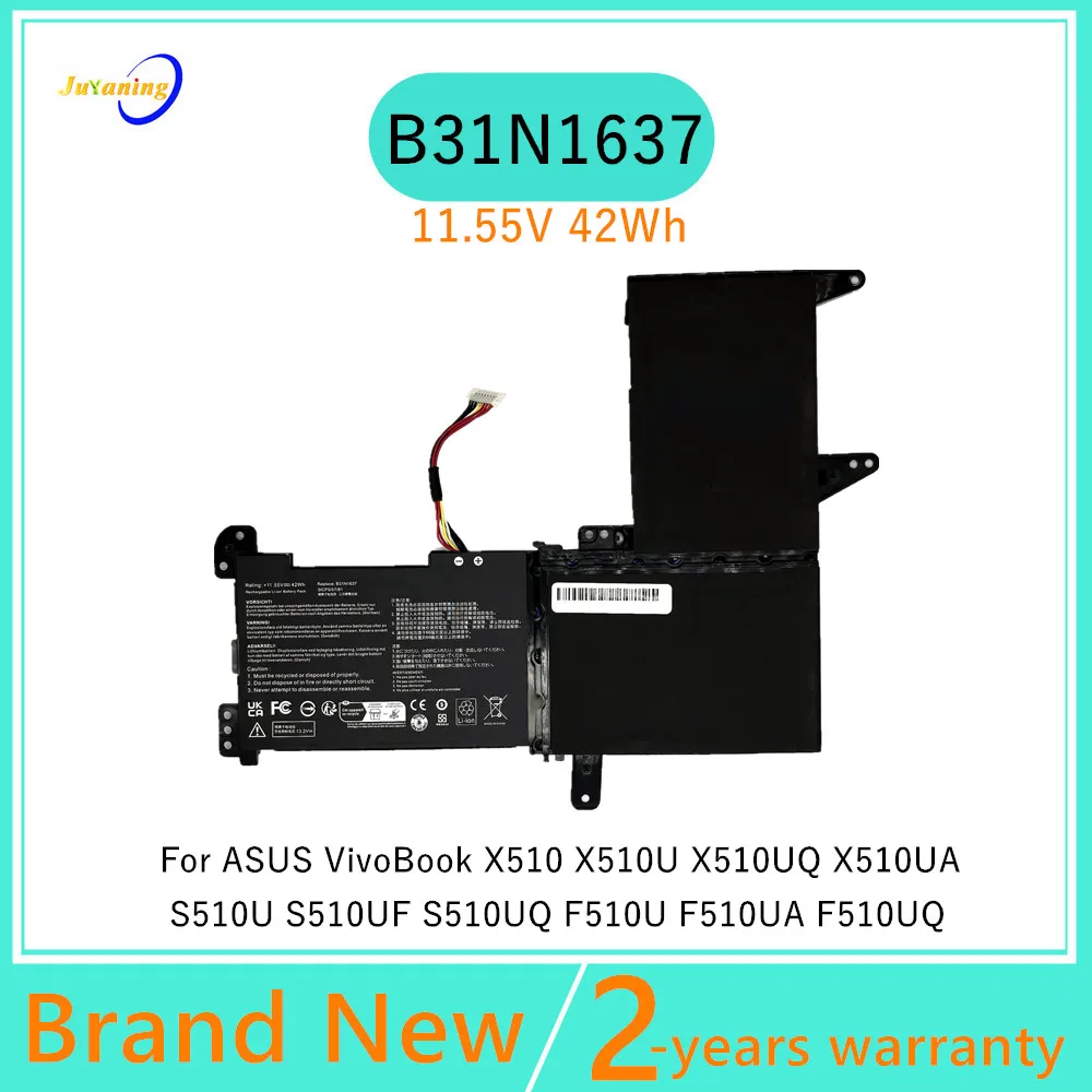 B31N1637 Laptop Battery for ASUS VivoBook S15 S510UA S510UQ S510UR S510UN X510 X510UA X510UF X510UQ F510 F510UA F510UQ C31N1637