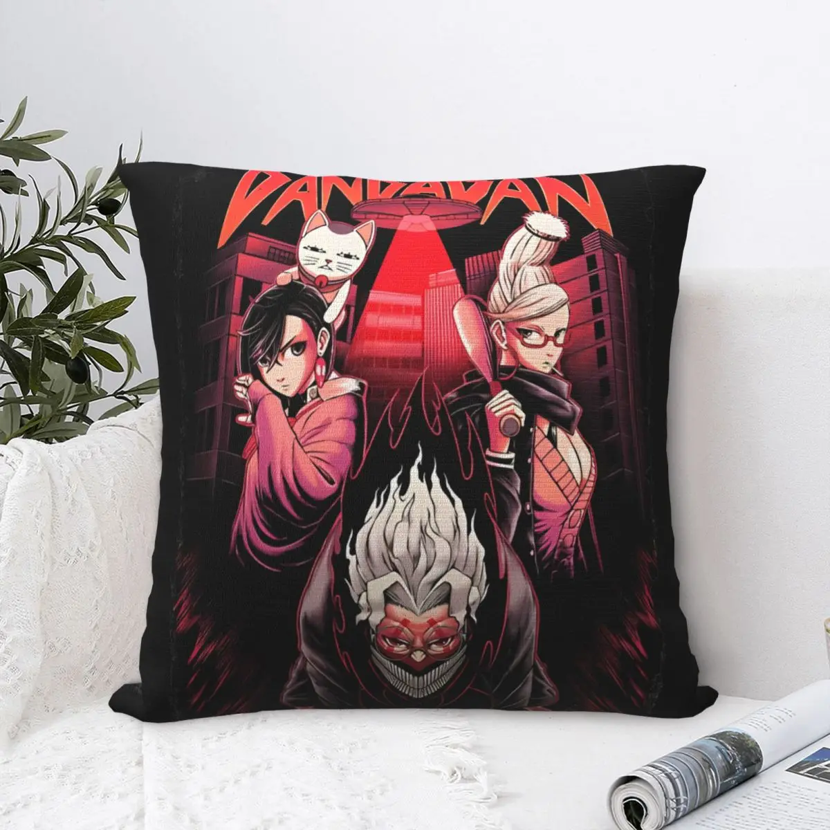 Dandadan Okarun Turbo Granny Pillow Case Anime Cushion Cover Fashion Polyester Decorative Pillowcase for Home 45*45cm