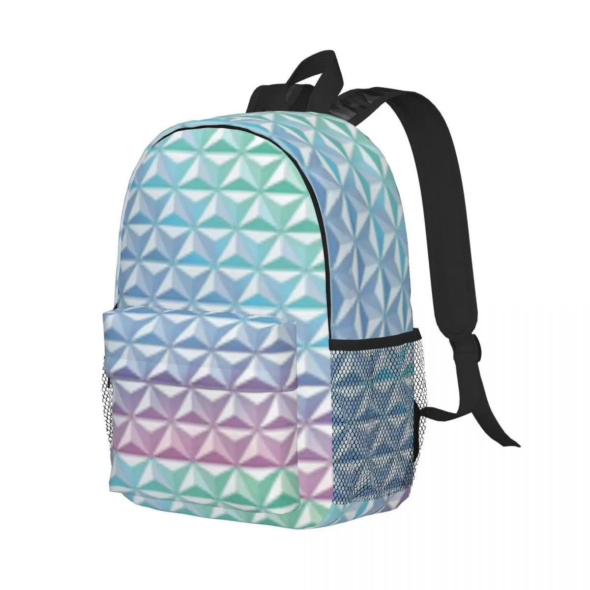 Mochila escolar de anime para jovens, mochila leve estampada azul, esfera geodésica, mochila infantil casual de 15"