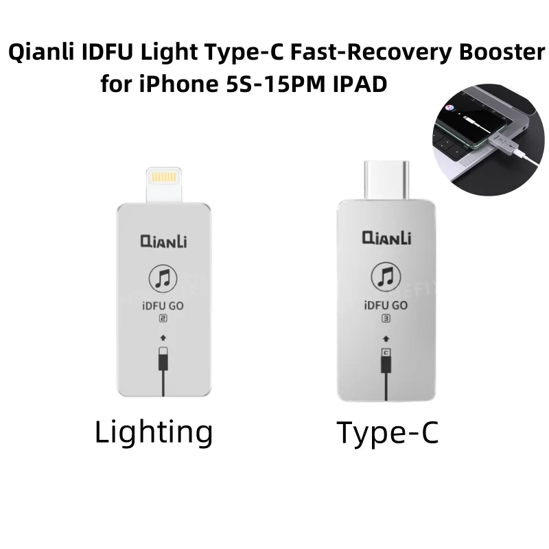 Qianli iDFU Lightning/Type-C คืนสาย Quick Recovery Booster สําหรับ iPhone 6-16 PRO MAX iPad DFU กระพริบ Recovery Mode Line