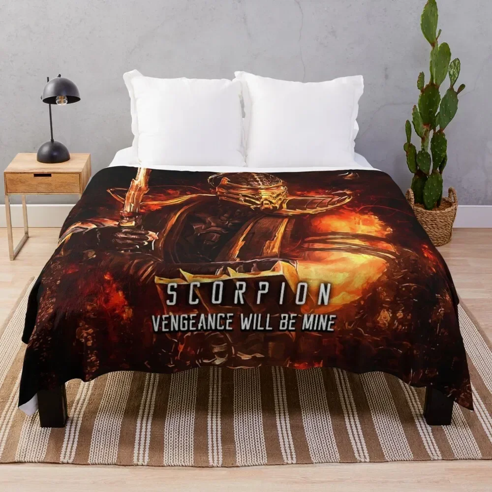 

Mortal Kombat Scorpion Throw Blanket Personalized Gift Camping Blankets